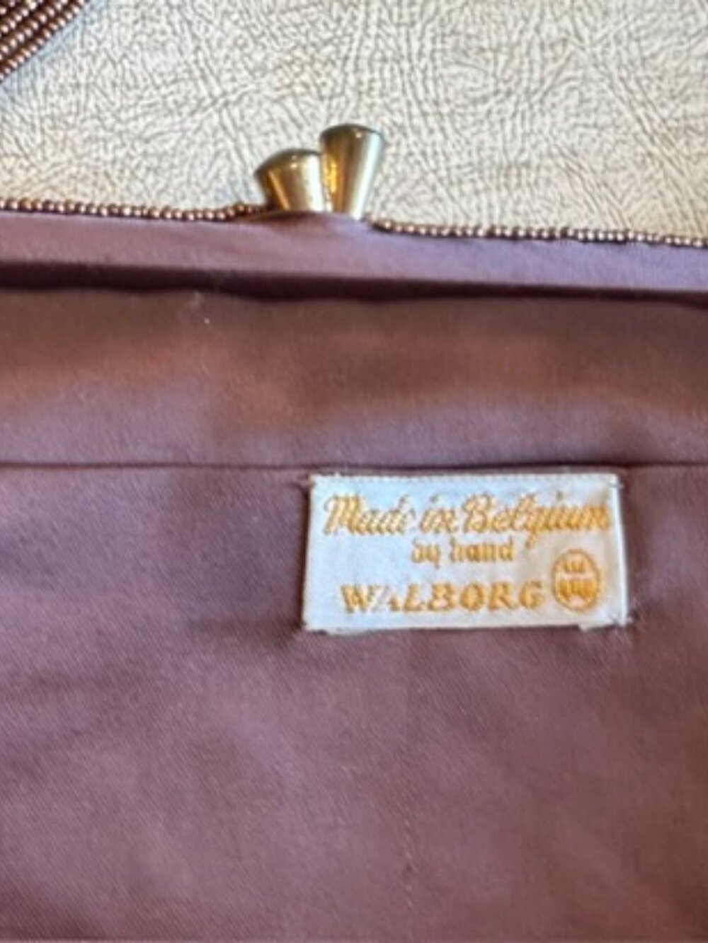 Vintage Walborg Copper Beaded Evening Bag - Picture 6 of 7